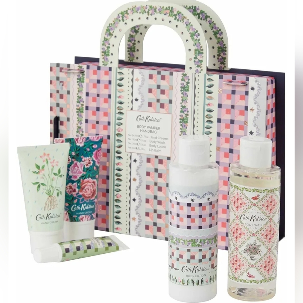 Cath Kidston Body Wash Set - Pink, White, and Green